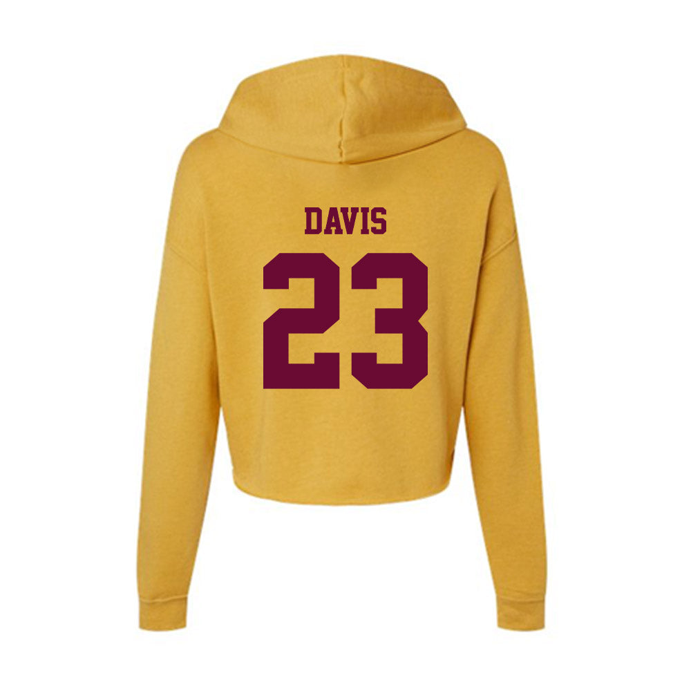 Central Michigan - NCAA Women's Basketball : Summer Davis - Women's Crop Fleece Hoodie-1