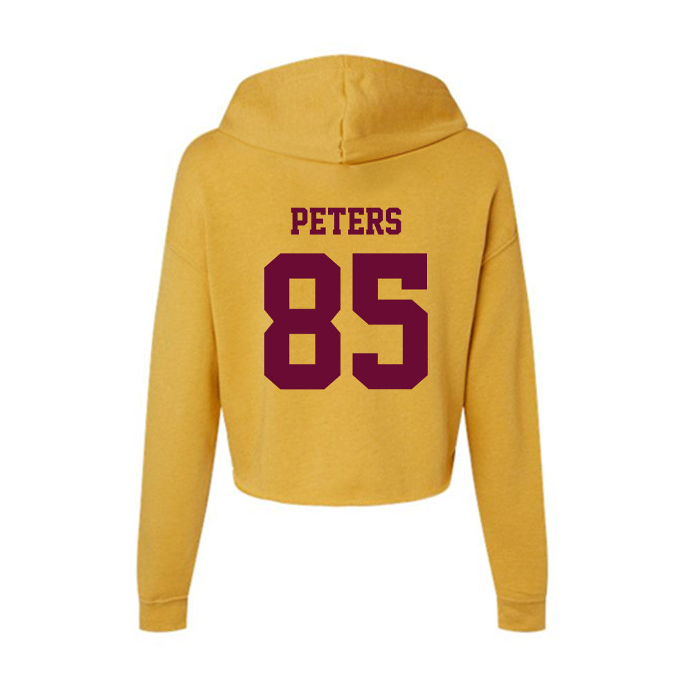 Central Michigan - NCAA Football : Myles Peters - Women's Crop Fleece Hoodie-1