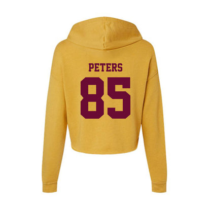 Central Michigan - NCAA Football : Myles Peters - Women's Crop Fleece Hoodie-1