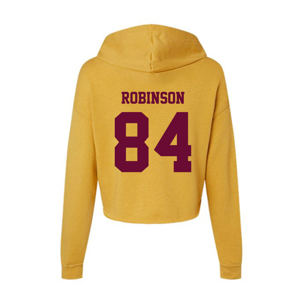 Central Michigan - NCAA Football : Dontae Robinson - Women's Crop Fleece Hoodie-1
