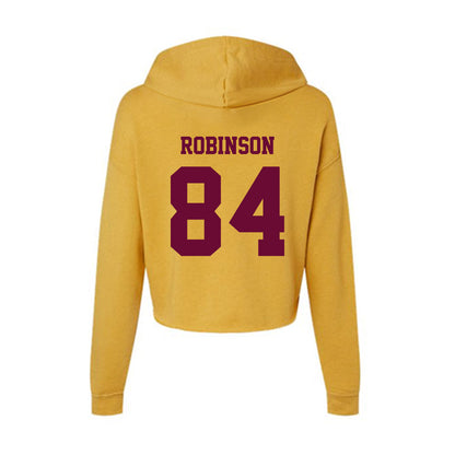 Central Michigan - NCAA Football : Dontae Robinson - Women's Crop Fleece Hoodie-1