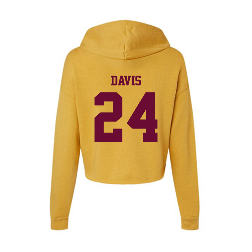 Central Michigan - NCAA Women's Basketball : Indya Davis - Women's Crop Fleece Hoodie-1