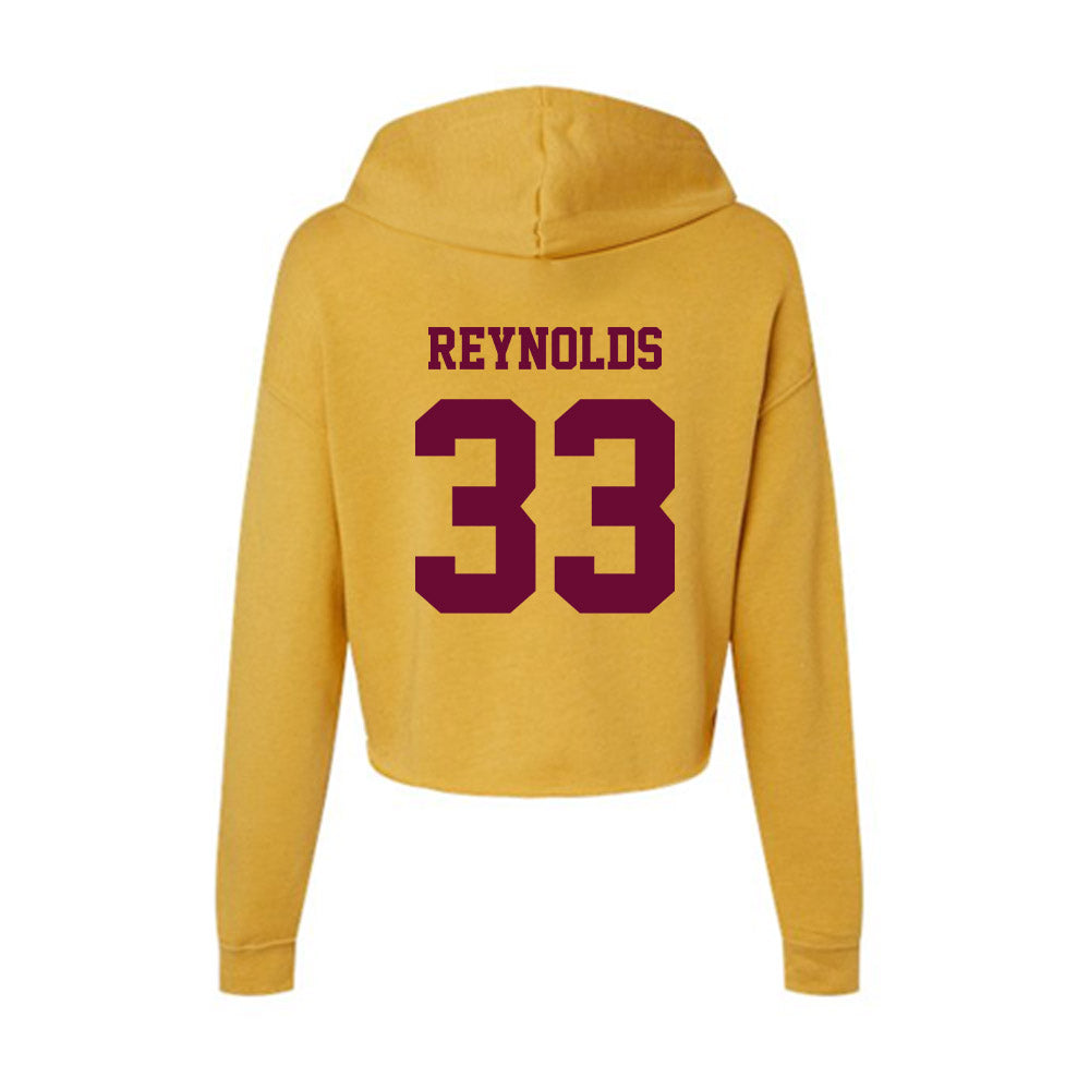 Central Michigan - NCAA Football : Elijah Reynolds - Women's Crop Fleece Hooded Sweatshirt-1