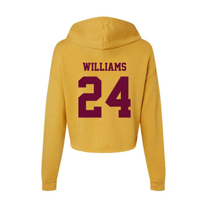 Central Michigan - NCAA Football : Ty Williams - Women's Crop Fleece Hooded Sweatshirt-1