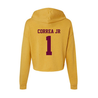 Central Michigan - NCAA Baseball : Miguel Correa Jr - Women's Crop Fleece Hoodie-1