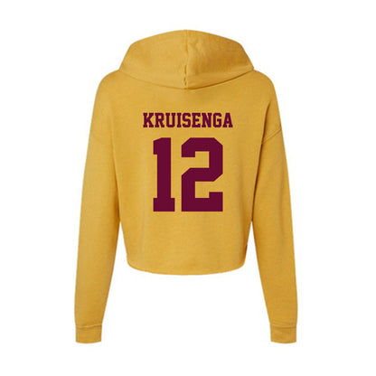 Central Michigan - NCAA Football : Camden Kruisenga - Women's Crop Fleece Hooded Sweatshirt-1