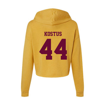 Central Michigan - NCAA Football : Kade Kostus - Women's Crop Fleece Hoodie-1