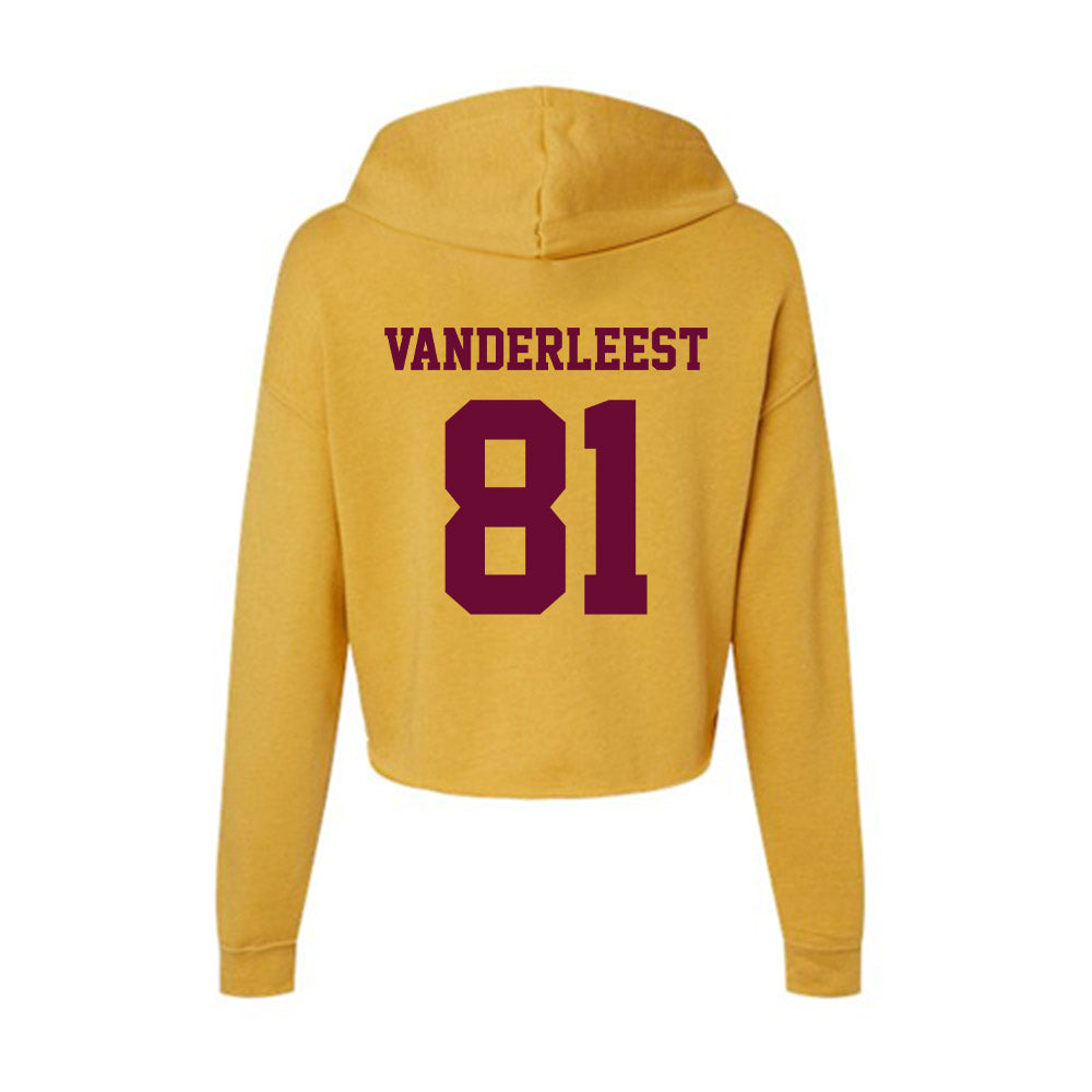 Central Michigan - NCAA Football : Tayte Vanderleest - Women's Crop Fleece Hooded Sweatshirt-1