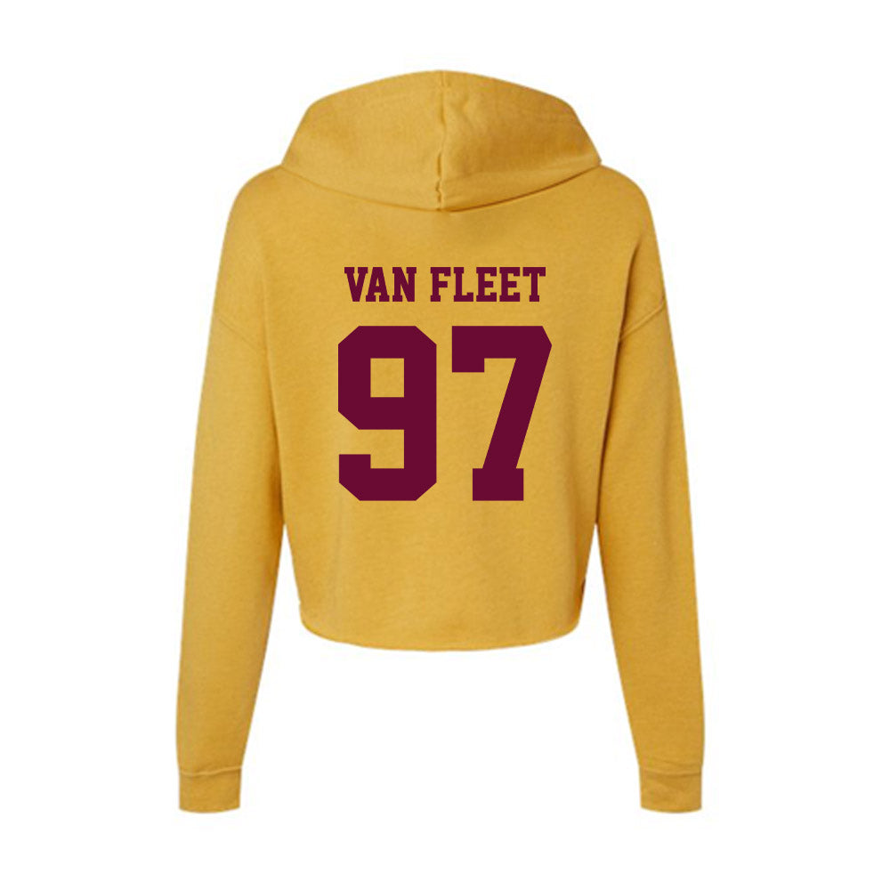 Central Michigan - NCAA Football : Maxwell Van Fleet - Women's Crop Fleece Hoodie-1