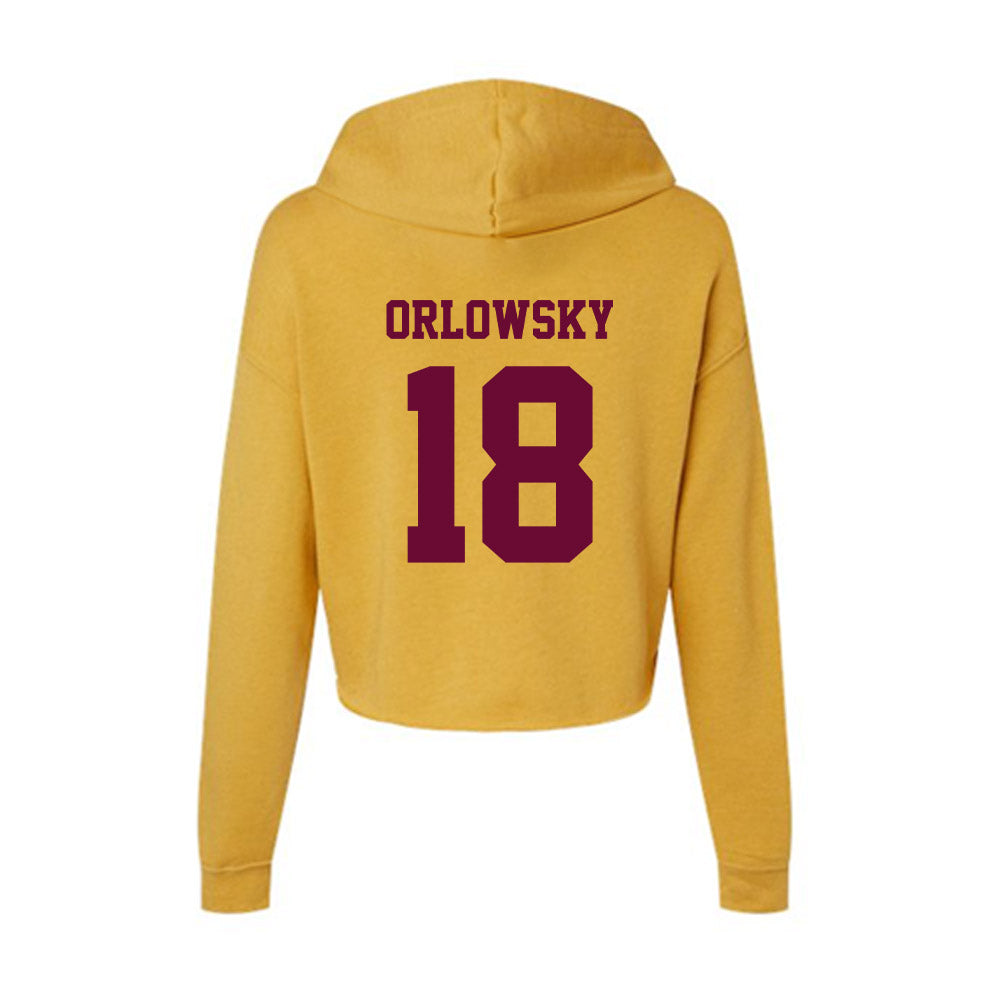 Central Michigan - NCAA Women's Soccer : Maya Orlowsky - Women's Crop Fleece Hoodie-1