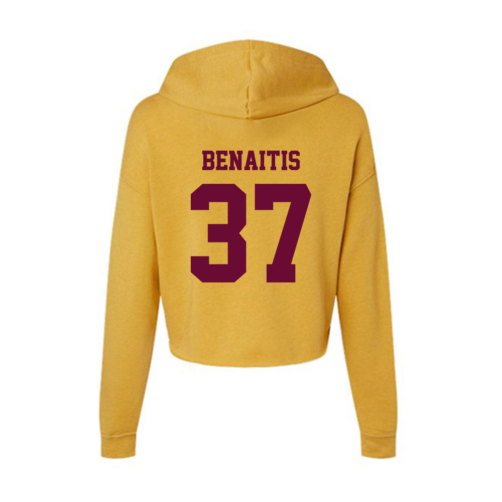 Central Michigan - NCAA Football : Colton Benaitis - Women's Crop Fleece Hoodie-1