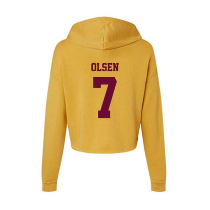 Central Michigan - NCAA Women's Field Hockey : Emma Olsen - Women's Crop Fleece Hoodie-1
