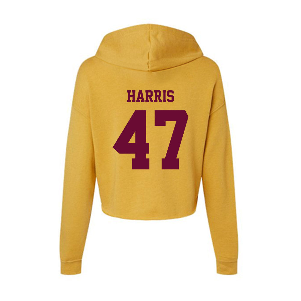 Central Michigan - NCAA Football : Jayel Harris - Women's Crop Fleece Hoodie-1