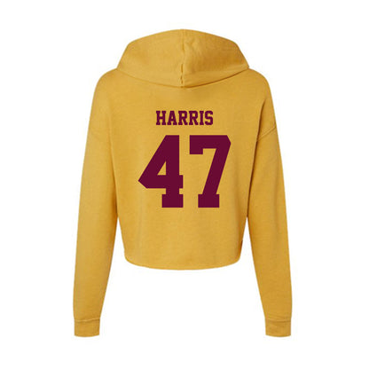 Central Michigan - NCAA Football : Jayel Harris - Women's Crop Fleece Hoodie-1