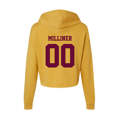 Central Michigan - NCAA Baseball : EJ Milliner - Women's Crop Fleece Hoodie-1