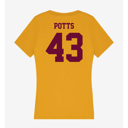 Central Michigan - NCAA Baseball : Tyson Potts - Women's V-Neck T-Shirt-1