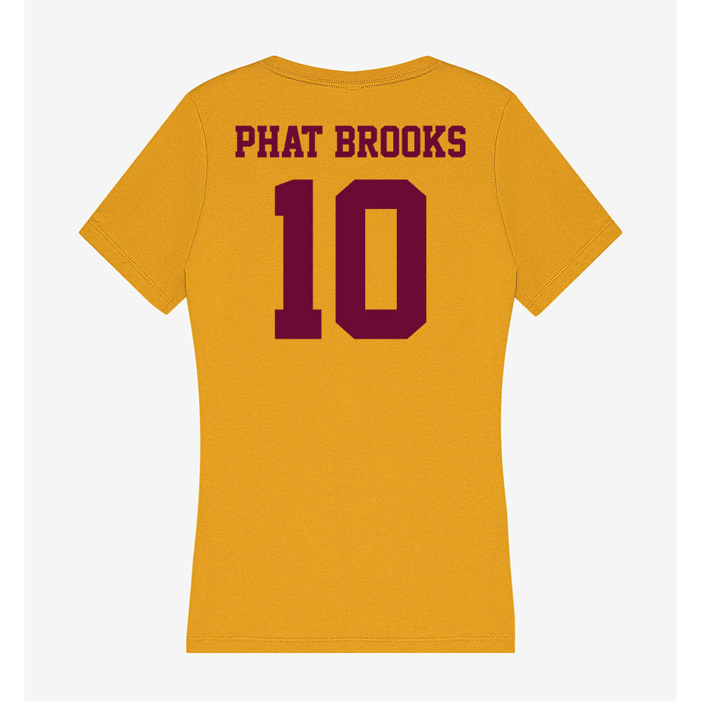Central Michigan - NCAA Men's Basketball : Phat Phat Brooks - Women's V-Neck T-Shirt-1