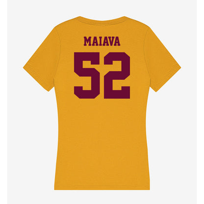 Central Michigan - NCAA Football : Dom Maiava - Women's V-Neck T-Shirt-1
