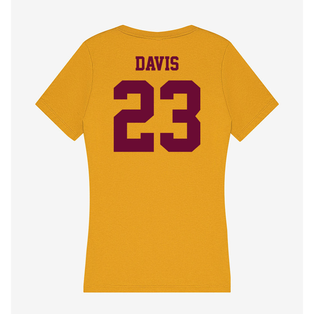 Central Michigan - NCAA Women's Basketball : Summer Davis - Women's V-Neck T-Shirt-1