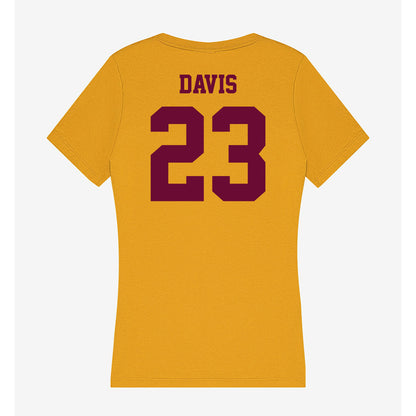 Central Michigan - NCAA Women's Basketball : Summer Davis - Women's V-Neck T-Shirt-1