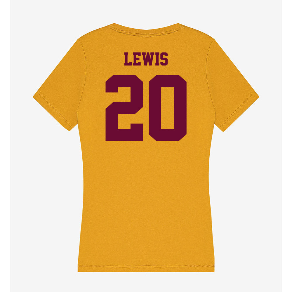Central Michigan - NCAA Football : Langston Lewis - Women's V-Neck T-Shirt-1