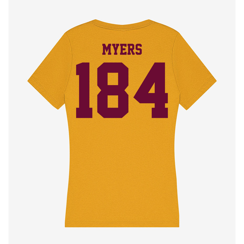 Central Michigan - NCAA Wrestling : Trey Myers - Women's V-Neck T-Shirt-1