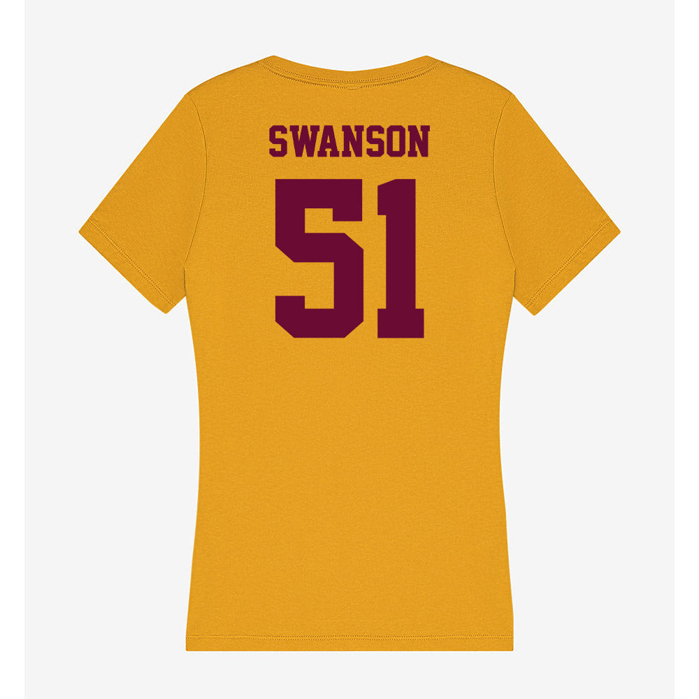 Central Michigan - NCAA Football : Landon Swanson - Women's V-Neck T-Shirt-1