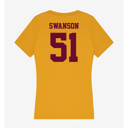 Central Michigan - NCAA Football : Landon Swanson - Women's V-Neck T-Shirt-1