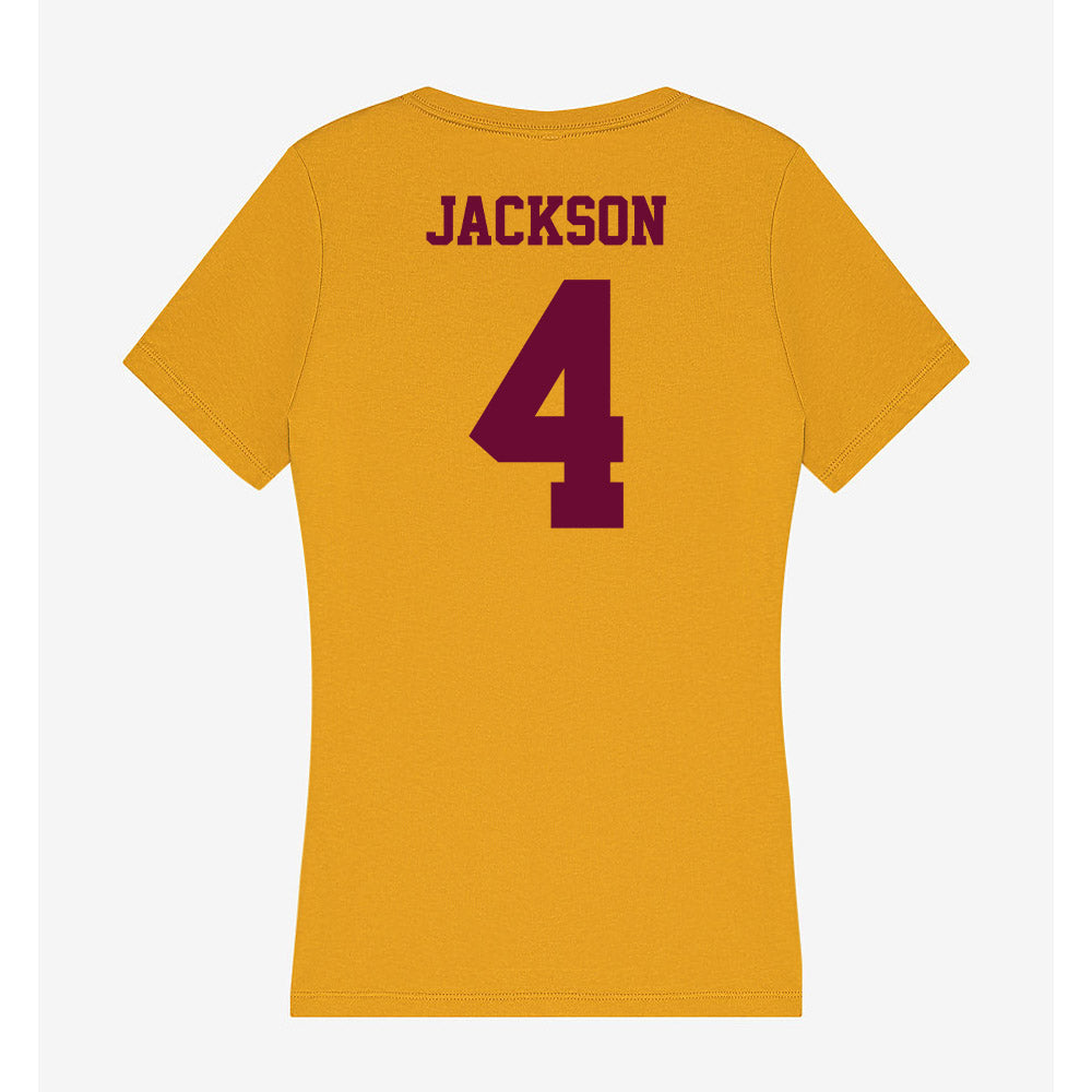 Central Michigan - NCAA Football : Jaion Jackson - Women's V-Neck T-Shirt-1