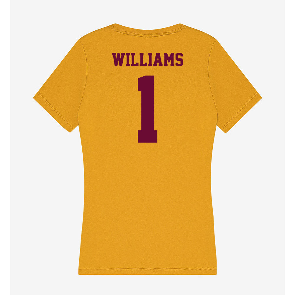 Central Michigan - NCAA Women's Basketball : Nevaeh Williams - Women's V-Neck T-Shirt-1