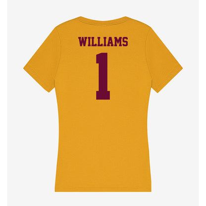 Central Michigan - NCAA Women's Basketball : Nevaeh Williams - Women's V-Neck T-Shirt-1