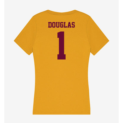 Central Michigan - NCAA Football : Jjajryn Douglas - Women's V-Neck T-Shirt-1