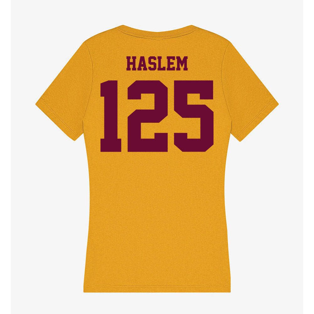 Central Michigan - NCAA Wrestling : Cristian Haslem - Women's V-Neck T-Shirt-1