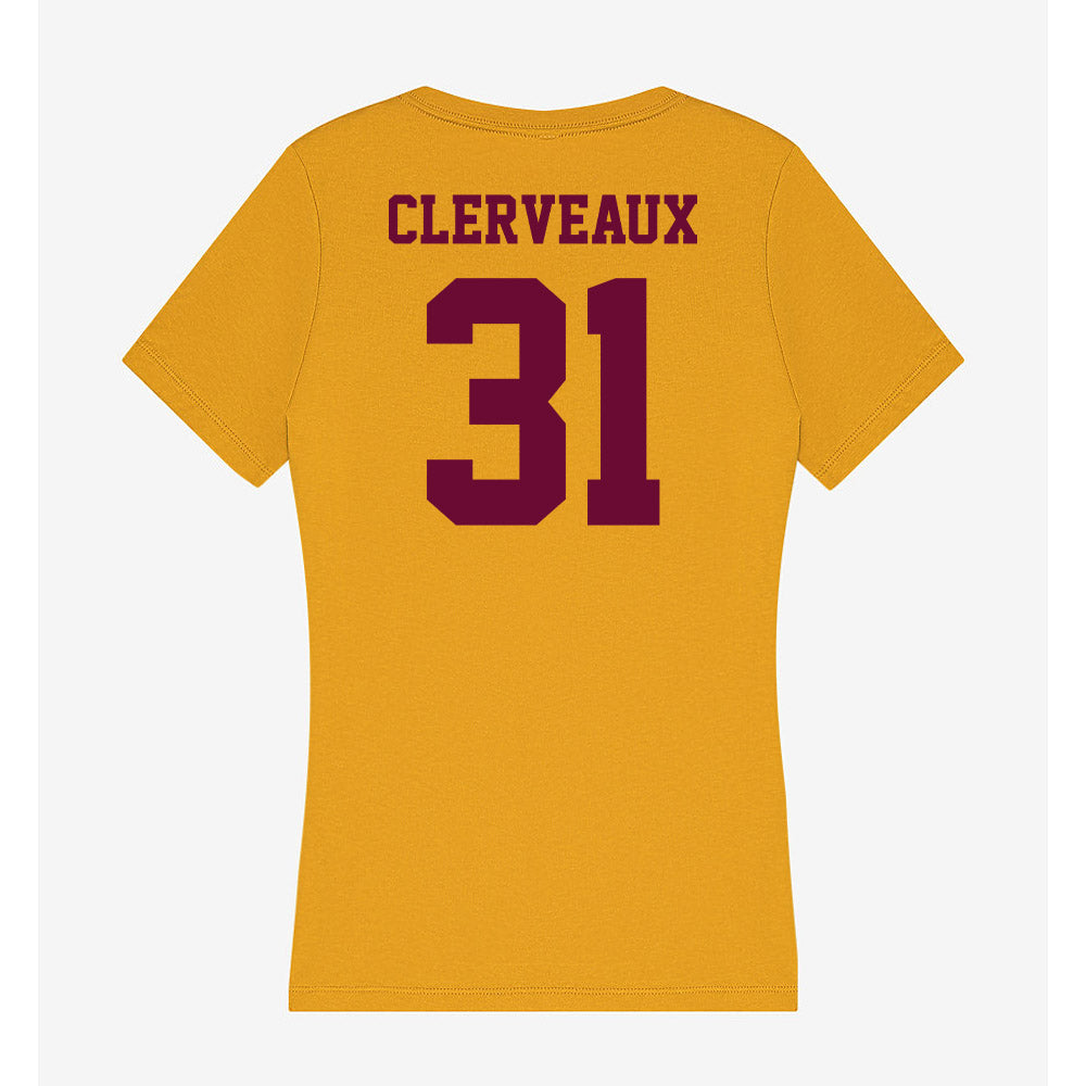 Central Michigan - NCAA Football : Jayden Clerveaux - Women's V-Neck T-Shirt-1