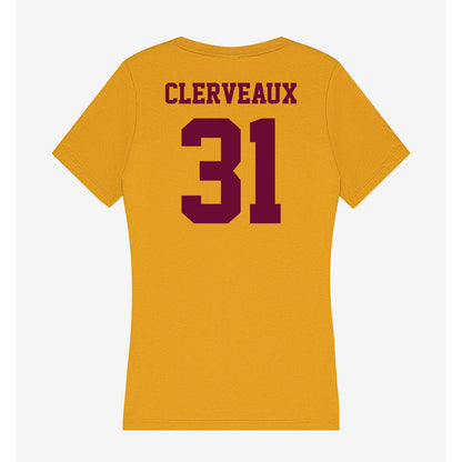 Central Michigan - NCAA Football : Jayden Clerveaux - Women's V-Neck T-Shirt-1