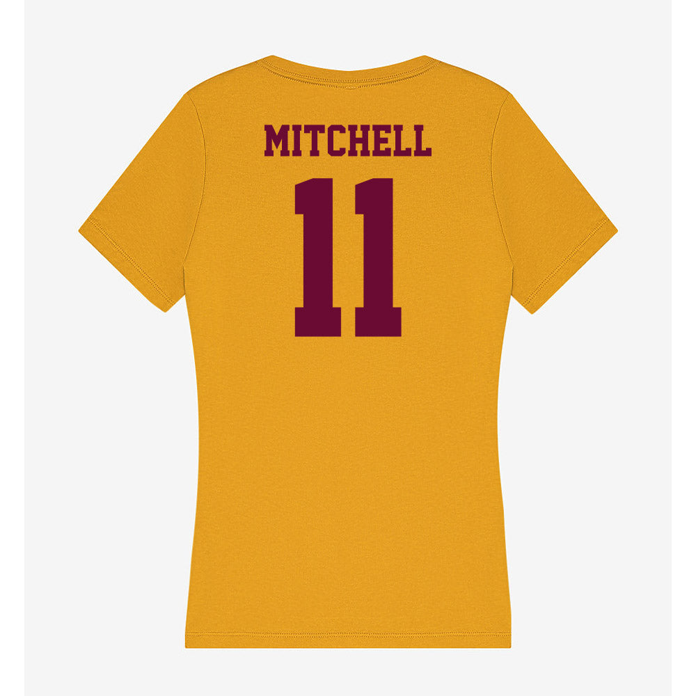 Central Michigan - NCAA Women's Basketball : Nekhu Mitchell - Women's V-Neck T-Shirt-1