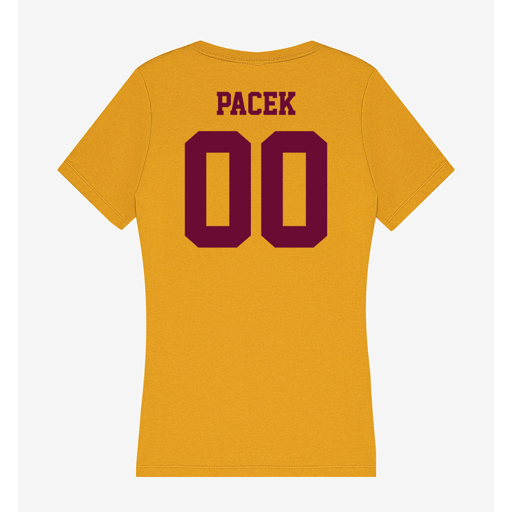 Central Michigan - NCAA Baseball : Zane Pacek - Women's V-Neck T-Shirt-1
