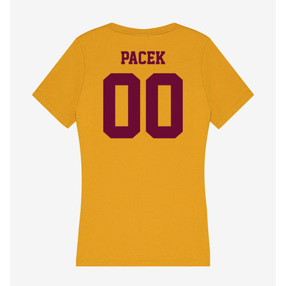 Central Michigan - NCAA Baseball : Zane Pacek - Women's V-Neck T-Shirt-1