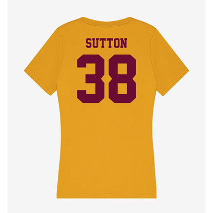 Central Michigan - NCAA Football : Eshawn Sutton - Women's V-Neck T-Shirt-1