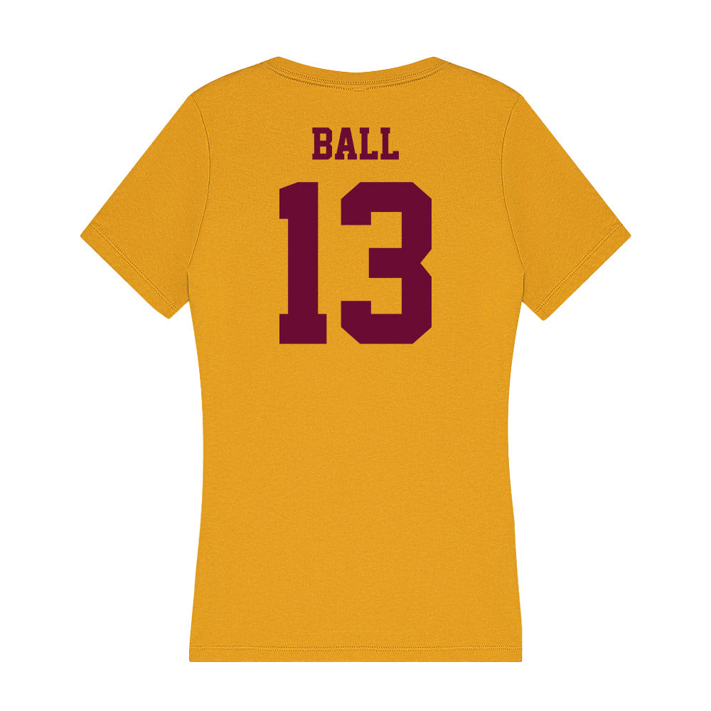 Central Michigan - NCAA Baseball : Nathan Ball - Women's V-Neck T-Shirt-1
