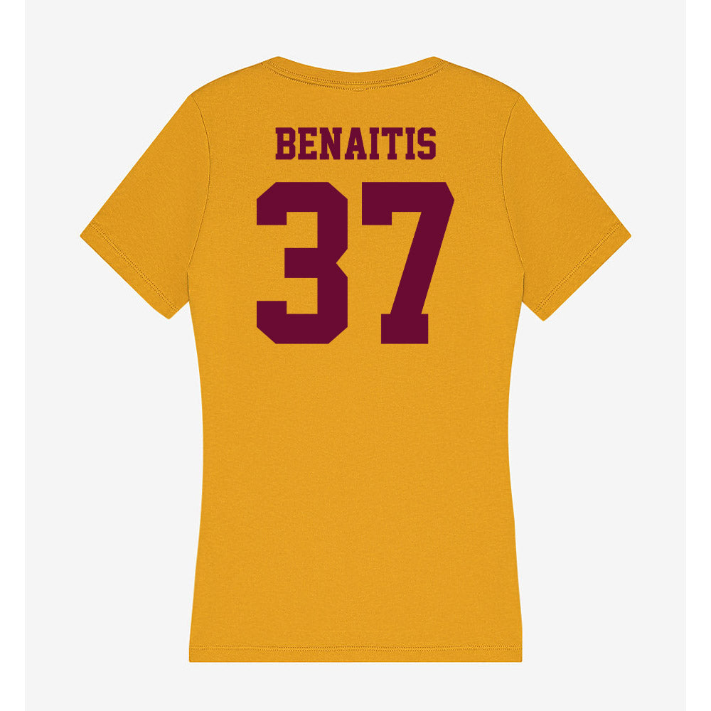 Central Michigan - NCAA Football : Colton Benaitis - Women's V-Neck T-Shirt-1