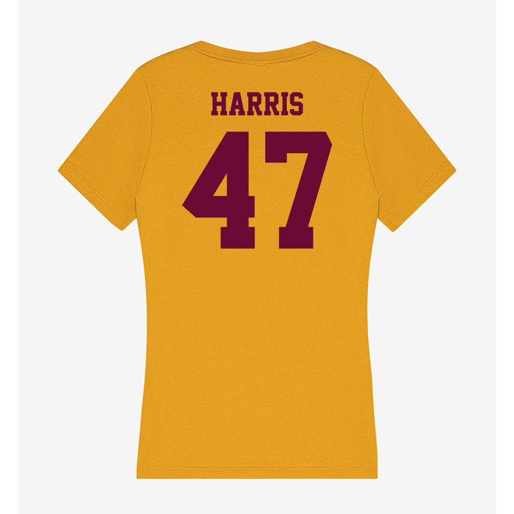 Central Michigan - NCAA Football : Jayel Harris - Women's V-Neck T-Shirt-1