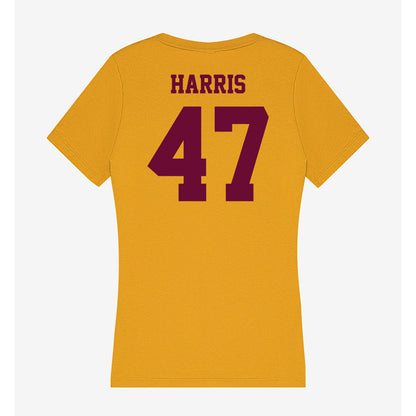 Central Michigan - NCAA Football : Jayel Harris - Women's V-Neck T-Shirt-1