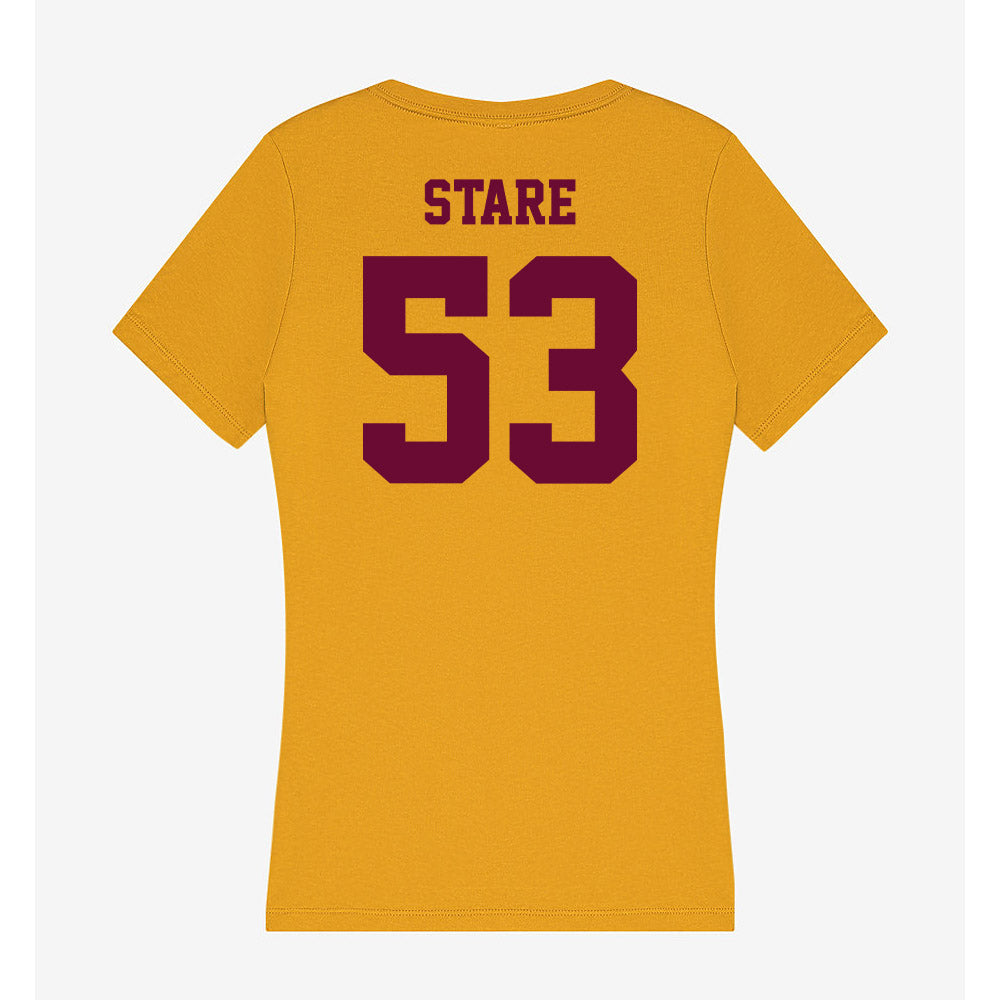 Central Michigan - NCAA Football : Collin Stare - Women's V-Neck T-Shirt-1