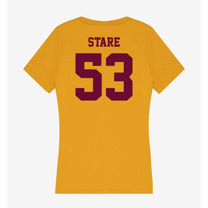 Central Michigan - NCAA Football : Collin Stare - Women's V-Neck T-Shirt-1