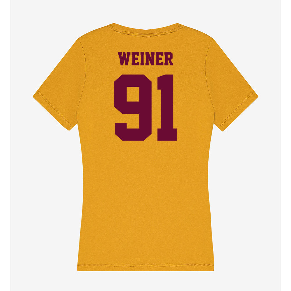 Central Michigan - NCAA Football : Aaron Weiner - Women's V-Neck T-Shirt-1