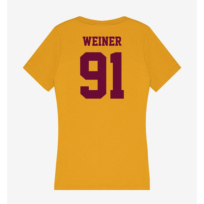Central Michigan - NCAA Football : Aaron Weiner - Women's V-Neck T-Shirt-1