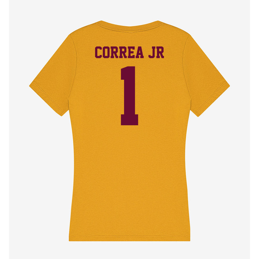 Central Michigan - NCAA Baseball : Miguel Correa Jr - Women's V-Neck T-Shirt-1