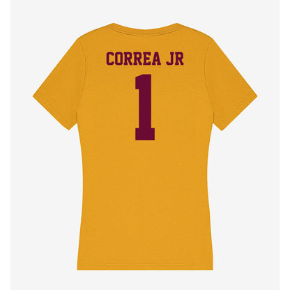 Central Michigan - NCAA Baseball : Miguel Correa Jr - Women's V-Neck T-Shirt-1