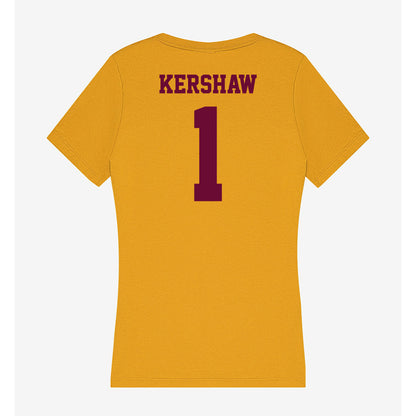 Central Michigan - NCAA Women's Soccer : Jadia Kershaw - Women's V-Neck T-Shirt-1